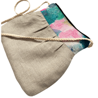 Image 3 of Long Lunch Cross-Body Zip Purse - Pink and Teal