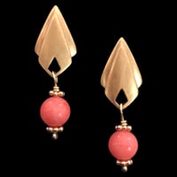 Image 1 of PLISSÉ ARROW Earring x Corail