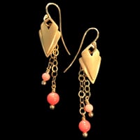 Image 1 of PLISSÉ ARROW Earring x Chains & Corail