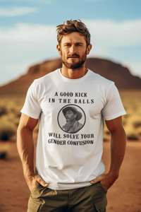 Image 1 of Gender Confusion Festus Quote - Unisex garment-dyed heavyweight t-shirt