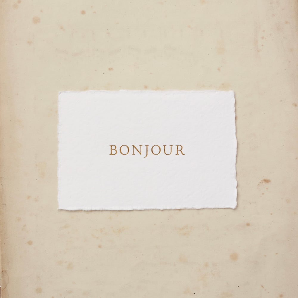 Image of Carte Postale BONJOUR / DORE / DELICAT