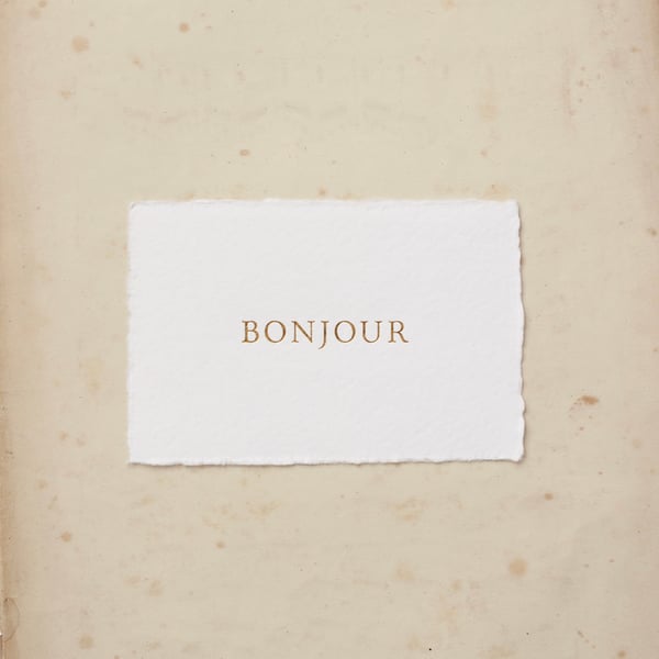 Image of Carte Postale BONJOUR / DORE / DELICAT