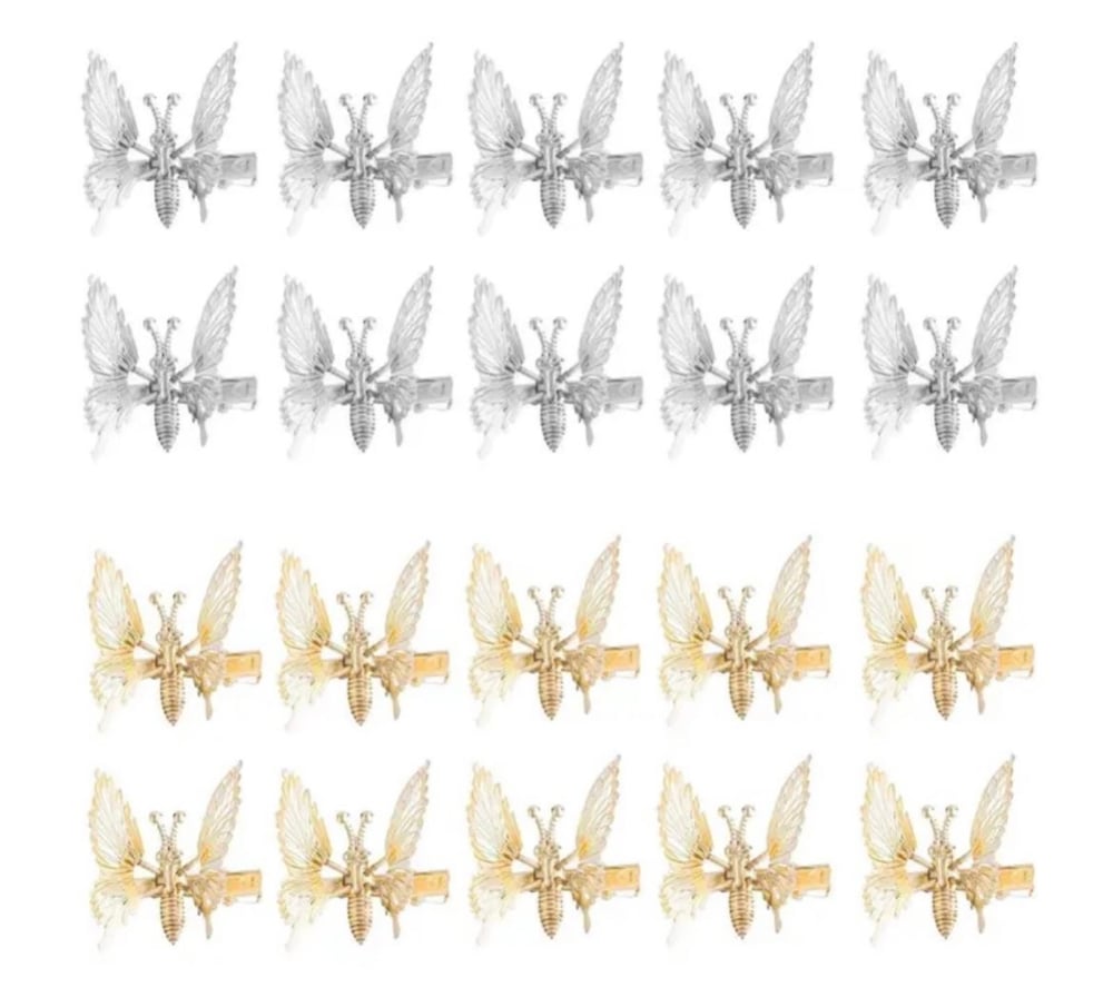 Image of Butterfly hair Clips