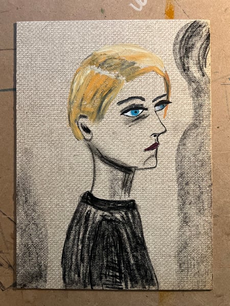 Image of Lee - mixed media painting