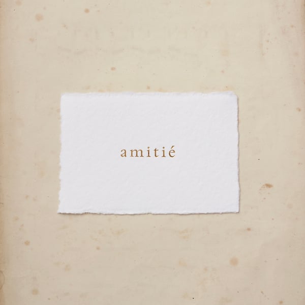 Image of Carte Postale AMITIÉ / DORE / DELICAT