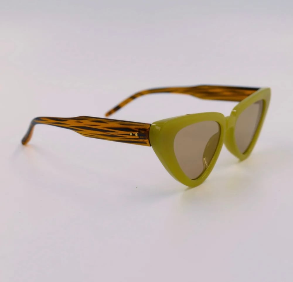 Image of Green frame sunglasses 