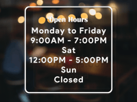 Image 1 of Business Hours Window Sticker