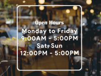 Image 2 of Business Hours Window Sticker