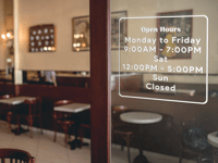 Image 3 of Business Hours Window Sticker