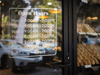 Image 4 of Business Hours Window Sticker