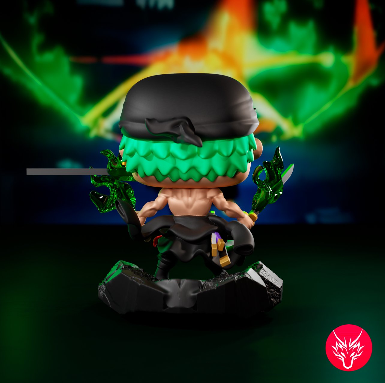 ZORO KING OF HELL ONE PIECE CUSTOM FUNKO POP | DragonPopCustoms