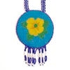 Beaded Medallion Necklace (Sunshine Flower)