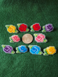 Image 3 of Stitched Pins - Roses (Set of 2) Pac Man Ghosts (Set of 4)