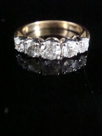 Image 1 of EDWARDIAN 18CT OLD CUT 5 STONE DIAMOND RING APPROX 1.20CT