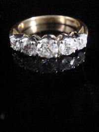 Image 2 of EDWARDIAN 18CT OLD CUT 5 STONE DIAMOND RING APPROX 1.20CT