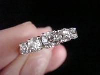 Image 3 of EDWARDIAN 18CT OLD CUT 5 STONE DIAMOND RING APPROX 1.20CT