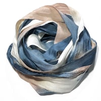 Image 5 of 10YD. CORDUROY HAND DYED RECYCLED SARI SILK RIBBON BUNDLES by COLOR KISSED SILK