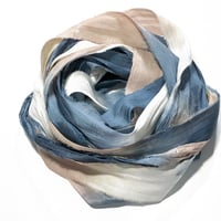 Image 6 of 10YD. CORDUROY HAND DYED RECYCLED SARI SILK RIBBON BUNDLES by COLOR KISSED SILK