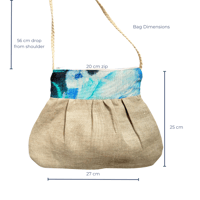 Image 5 of Whitsunday Brunch - Cross-Body Zip Purse - Blue and Pink