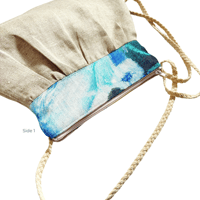 Image 1 of Whitsunday Brunch - Cross Body Zip Purse - Blue and Pink