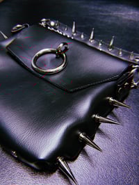 Image 3 of BLK SPIKE HANDBAG 