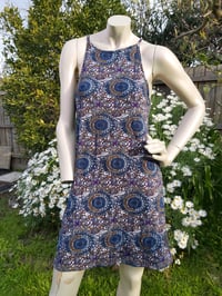 Navy print racerback dress