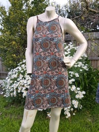 Brown/green racerback dress