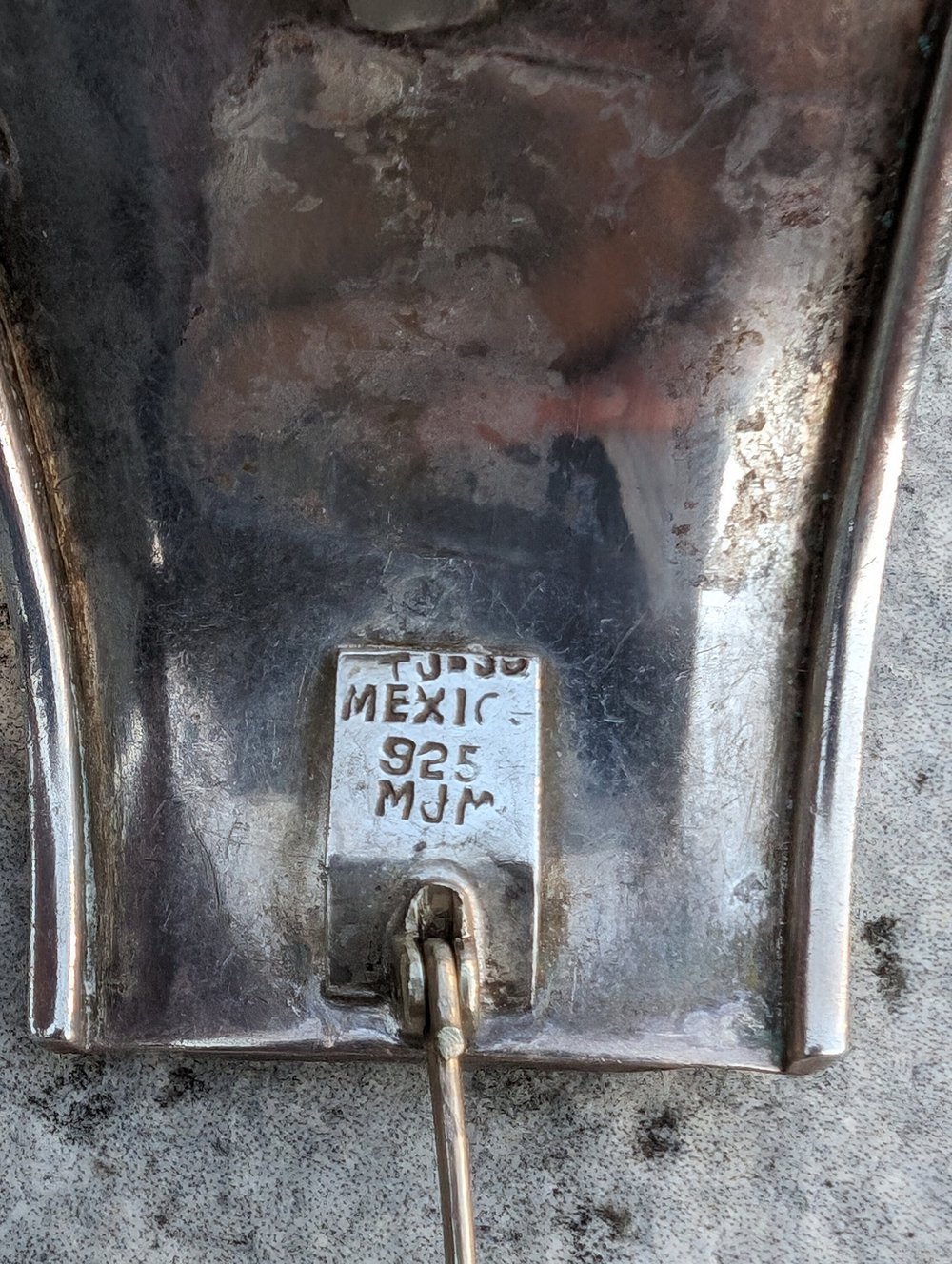 Vintage 1950's  sterling silver Taxco Mexico  warrior Face Pin Brooch