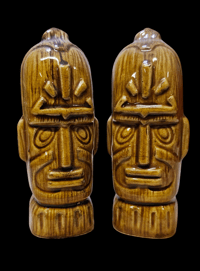 Image 1 of Vintage The Islands Denver Kon Tiki Style S&P Shakers FREE SHIPPING 