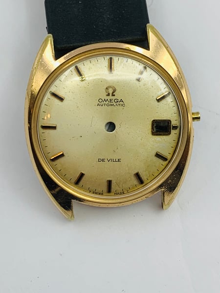 Image of vintage gold plated Omega de ville 1960's/70's gents watch Case,used,ref#(om-57)