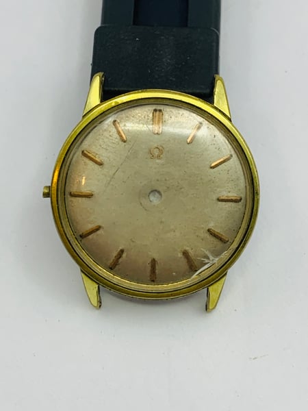 Image of vintage gold plated Omega 1960's/70's gents watch Case,used,ref#(om-61)