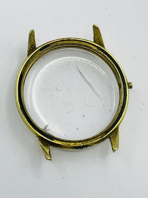 Image of vintage gold plated Omega 1960's/70's gents watch Case,used,ref#(om-61)