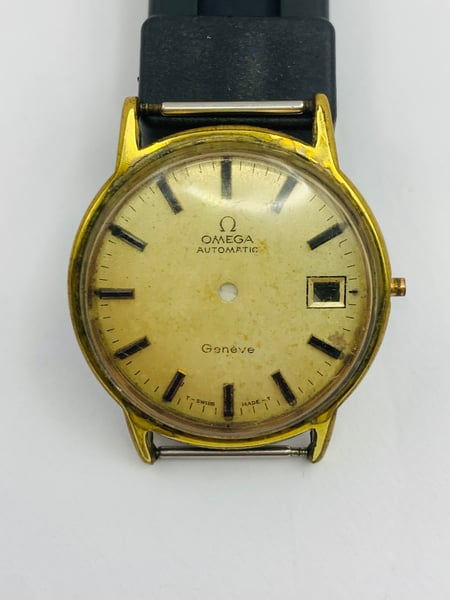Image of vintage gold plated Omega geneve 1960's/70's gents watch Case,used,ref#(om-62)
