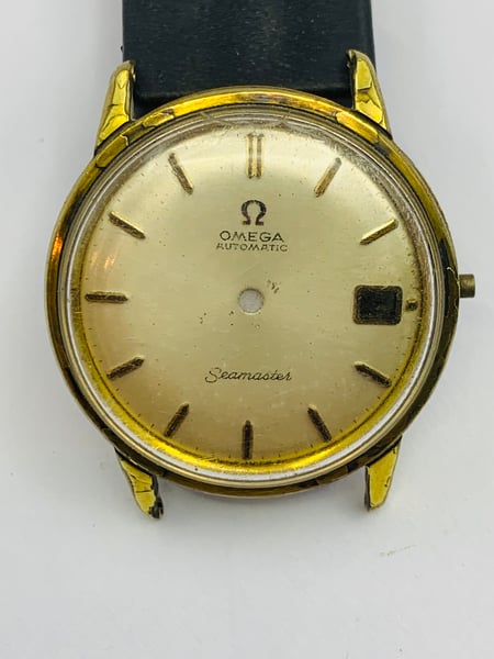 Image of vintage gold plated Omega seamaster 1960's/70's gents watch Case,used,ref#(om-64)
