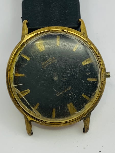 Image of vintage gold plated Omega geneve 1960's/70's gents watch Case,used,ref#(om-67)