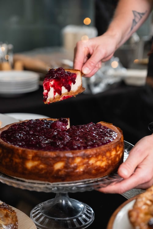 Image of XMAS Baked lemon and berry cheesecake 25cm -Pick up Xmas eve Wed Dec 24th 2-3pm 
