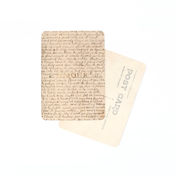 Image of Carte Postale AMOUR / DORÉ / OLD LETTER