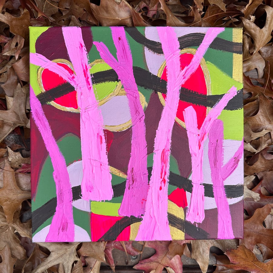 Image of ENCHANTED FOREST mini square canvas