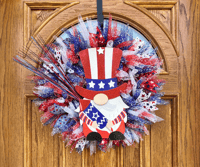 Image 1 of Patriotic Gnome Wreath