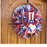 Image 3 of Patriotic Gnome Wreath