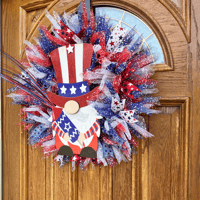 Image 2 of Patriotic Gnome Wreath