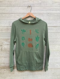 Image of Veggies Pullover Hoodie, Lightweight, Organic Cotton Mix