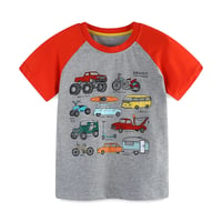 Image 9 of Boys T Shirts Dinosaurs Cars Diggers Trucks 