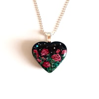 Image 3 of Rose June Birth Flower Heart Pendant