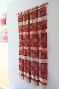 Image 3 of MADDER NATURALLY DYED, WOVEN WALL HANGING NO.16