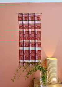 Image 1 of MADDER NATURALLY DYED, WOVEN WALL HANGING NO.16