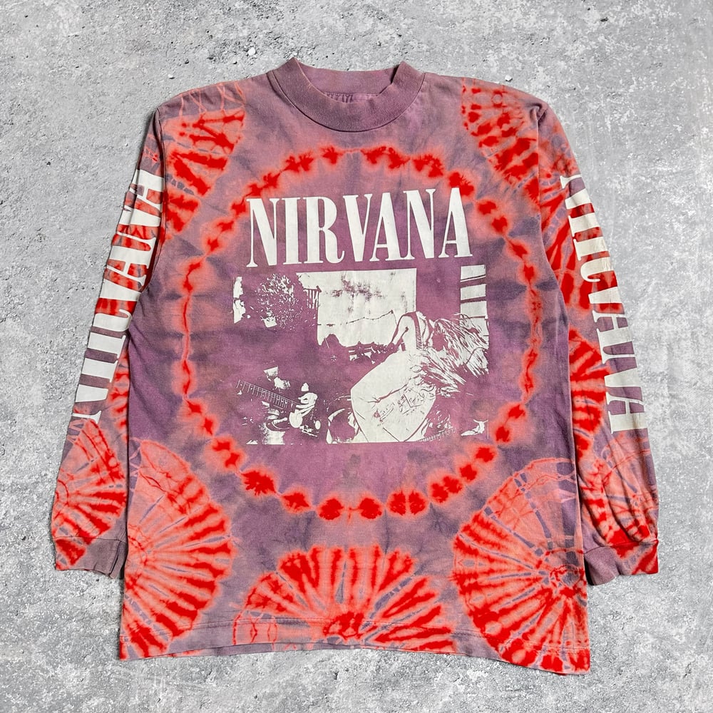 *Rare* Nirvana 1990’s ‘Bleach’ Tie Dye Longsleeve Shirt