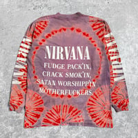 Image 2 of *Rare* Nirvana 1990’s ‘Bleach’ Tie Dye Longsleeve Shirt