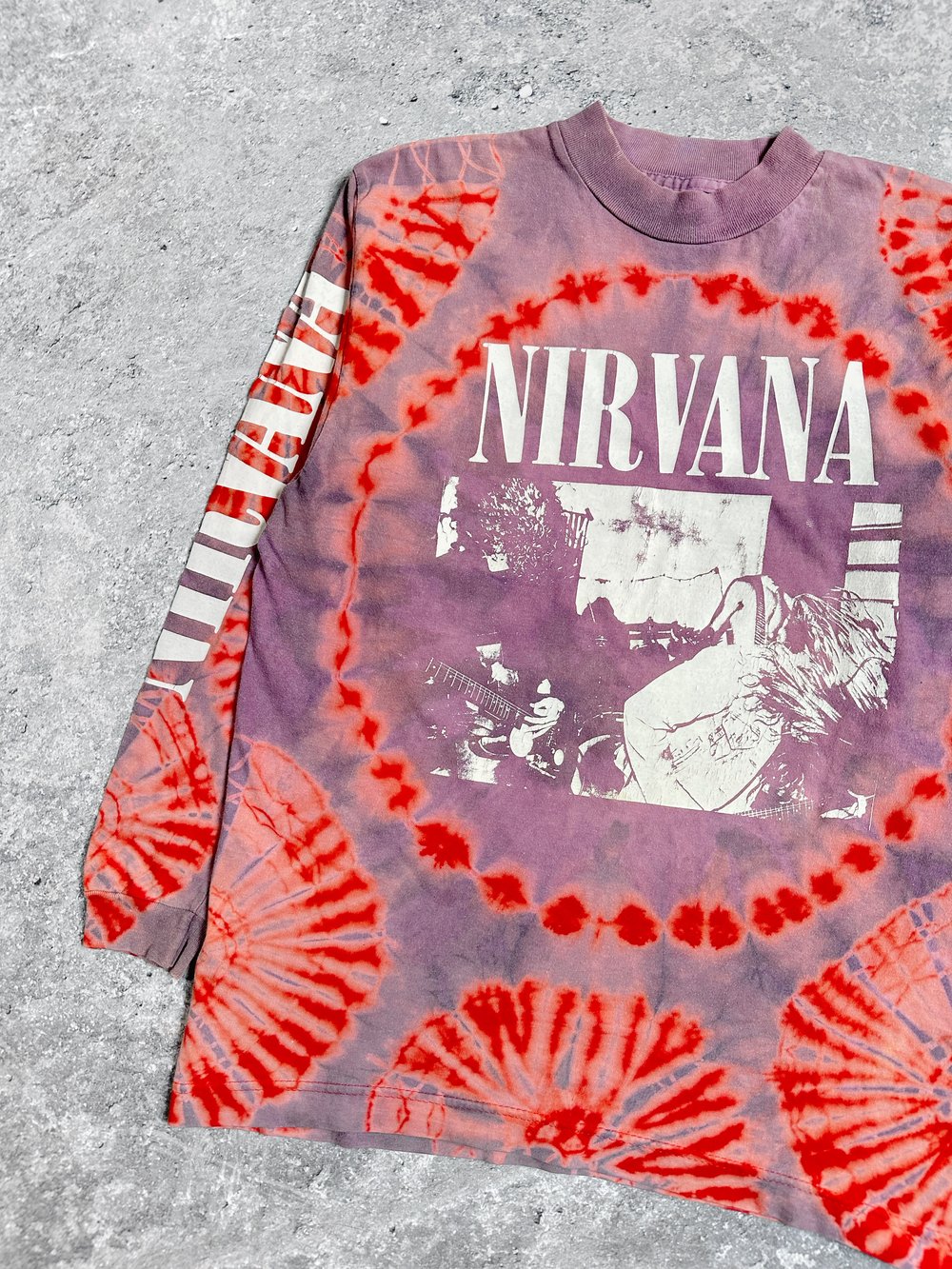 *Rare* Nirvana 1990’s ‘Bleach’ Tie Dye Longsleeve Shirt