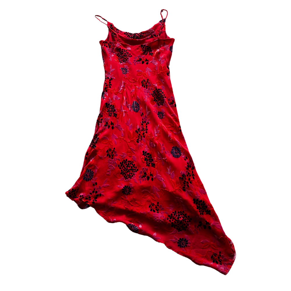 Image of LILY RED FLORAL DRESS